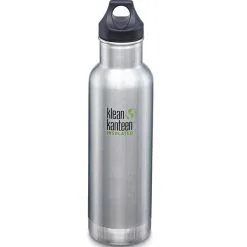 Klean Kanteen Classic Vacuum Insulated Loop Cap 592 Ml Borraccia Acciaio Inossidabile -Trekking e campeggio klean kanteen insulated brushed stainless 2